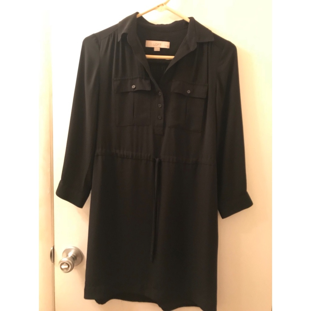 Loft Black Utility Dress